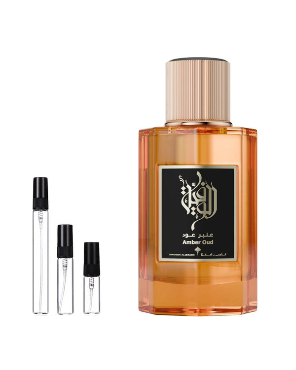 Ibraheem Al Qurashi Wafia Amber Oud sample – decant in a glass spray vial (2, 5 or 10 ml)