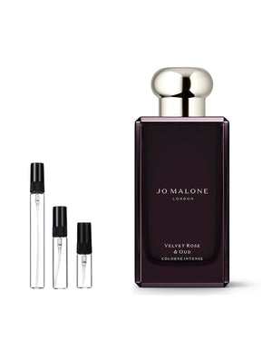 Jo Malone London Velvet Rose &amp; Oud Cologne Intense Sample – 2, 5 or 10 ml decant in a glass spray vial