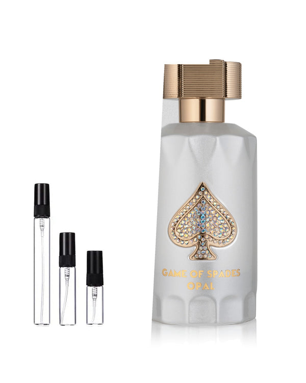 Jo Milano Paris Game of Spades Opal Extrait sample – decant in a glass spray vial (2, 5 or 10 ml)