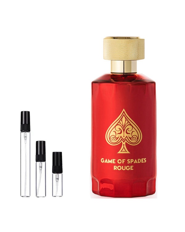 Jo Milano Paris Game of Spades Rouge Extrait sample – decant in a glass spray vial (2, 5 or 10 ml)