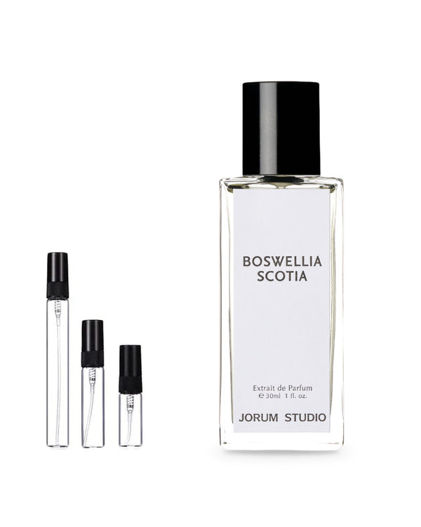 Jorum Studio Boswellia Scotia sample – decant in a glass spray vial (2, 5 or 10 ml)