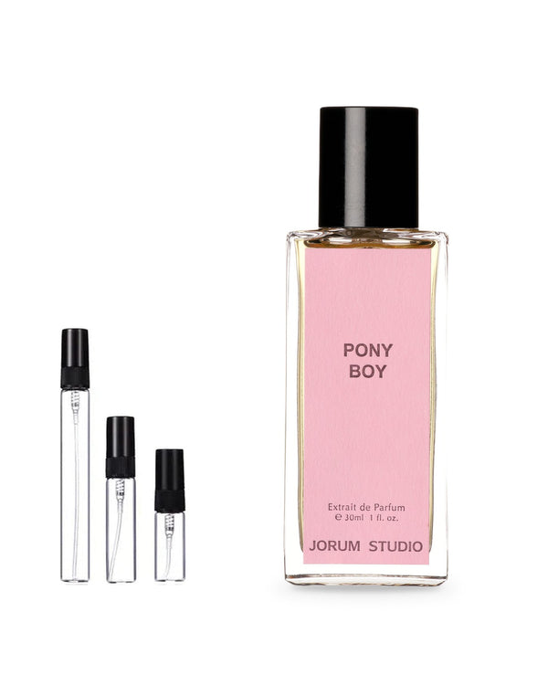 Jorum Studio Pony Boy sample – decant in a glass spray vial (2, 5 or 10 ml)