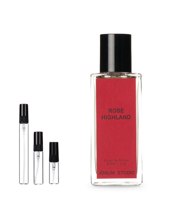 Jorum Studio Rose Highland sample – decant in a glass spray vial (2, 5 or 10 ml)