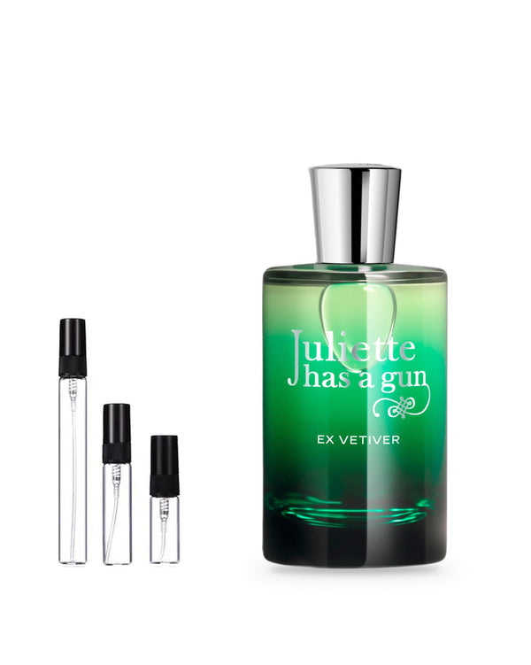 Juliette Has a Gun Ex Vetiver sample – decant in a glass spray vial (2, 5 or 10 ml)
