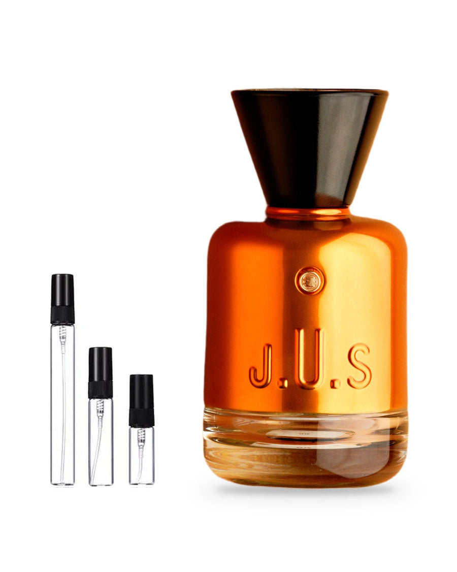 J.u.s Spritzlove sample – decant in a glass spray vial (2, 5 or 10 ml)