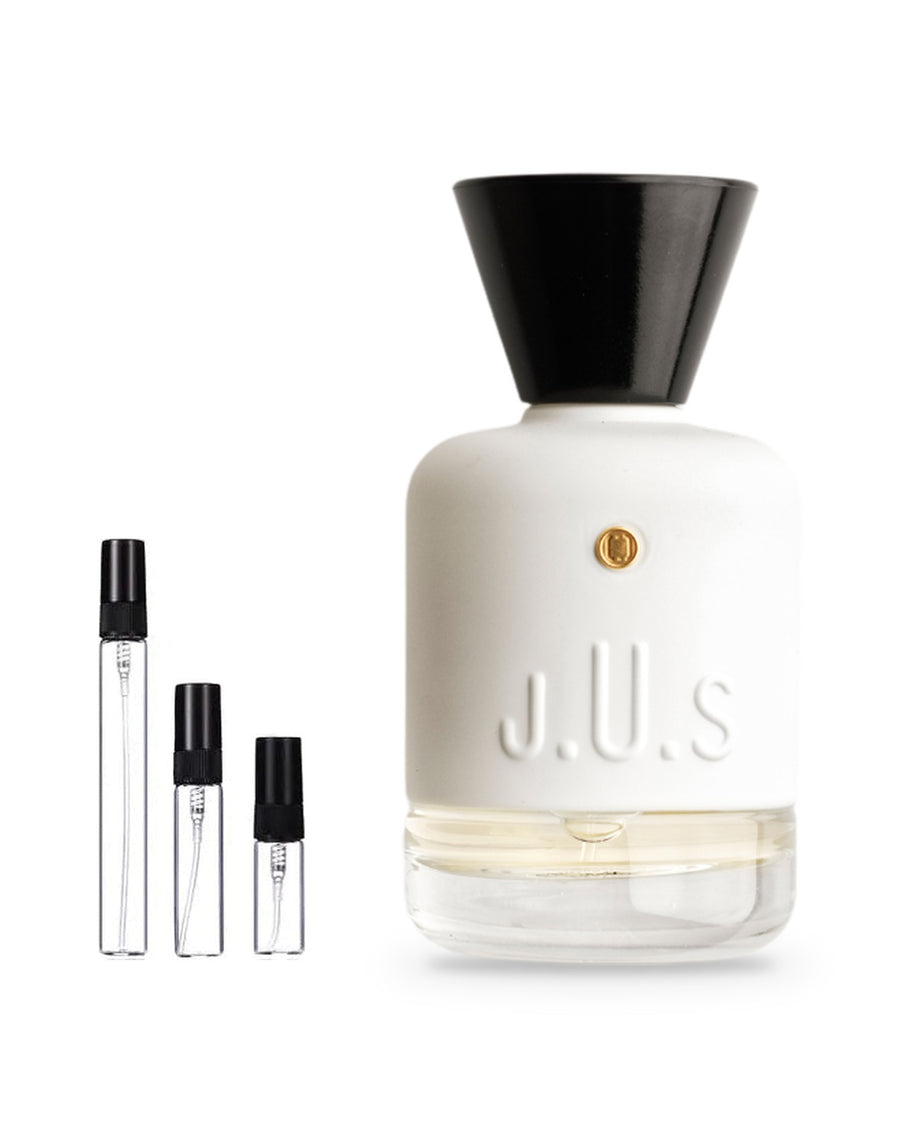 J.u.s Superfusion sample – decant in a glass spray vial (2, 5 or 10 ml)