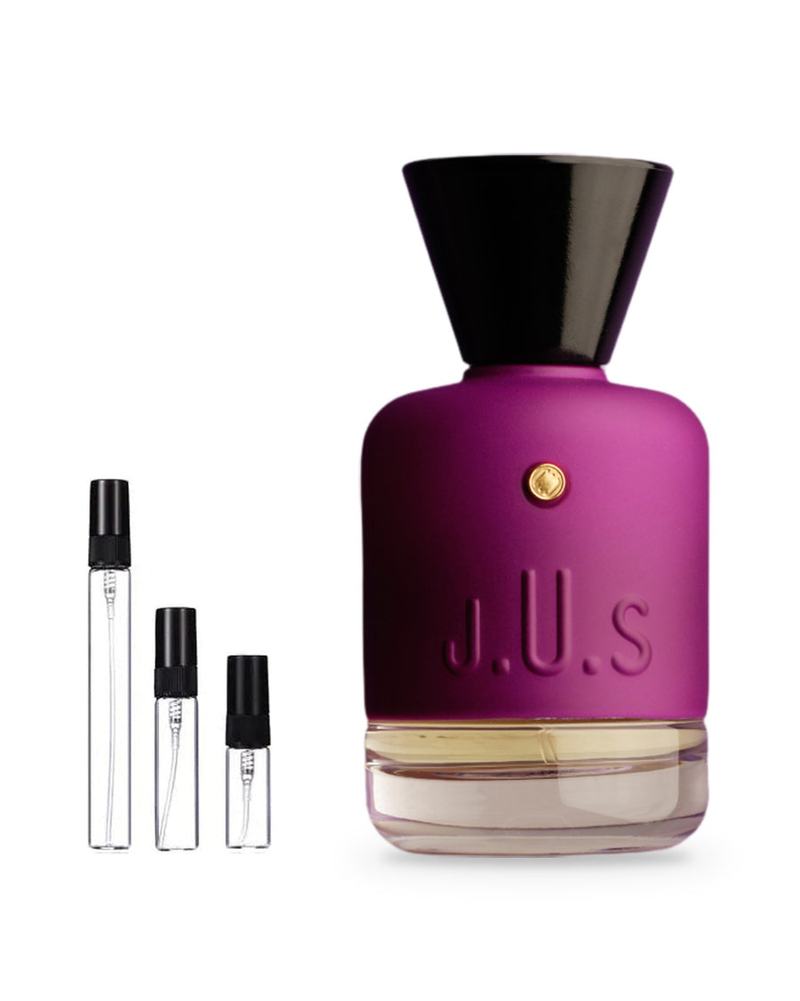 J.u.s Ultrahot sample – decant in a glass spray vial (2, 5 or 10 ml)