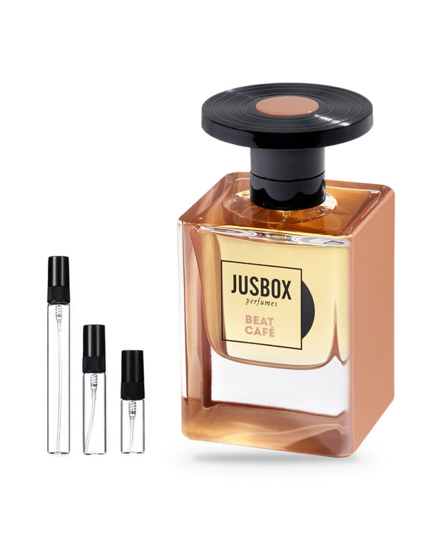 Jusbox Beat Cafe sample – decant in a glass spray vial (2, 5 or 10 ml)