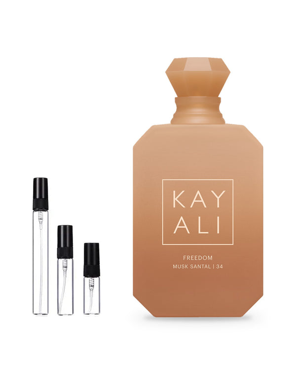 Kayali Freedom Musk Santal 34 sample – decant in a glass spray vial (2, 5 or 10 ml)
