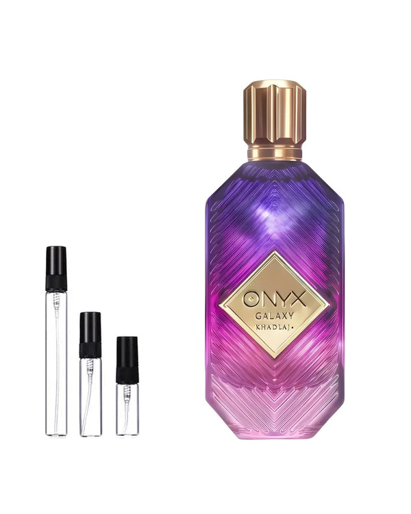 Khadlaj Onyx Galaxy sample – decant in a glass spray vial (2, 5 or 10 ml)
