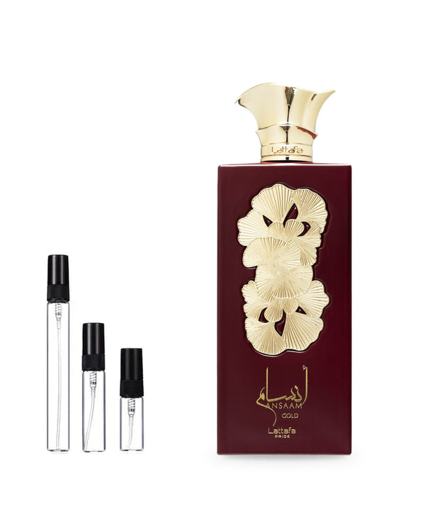 Lattafa Ansaam Gold sample – decant in a glass spray vial (2, 5 or 10 ml)
