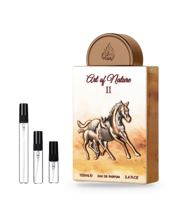 Lattafa Art Of Nature II sample – decant in a glass spray vial (2, 5 or 10 ml)