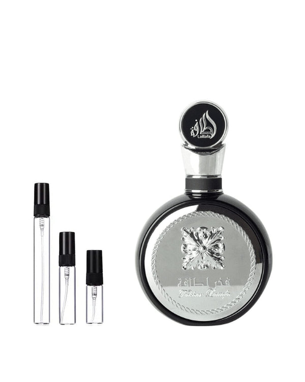 Lattafa Fakhar Black sample – decant in a glass spray vial (2, 5 or 10 ml)