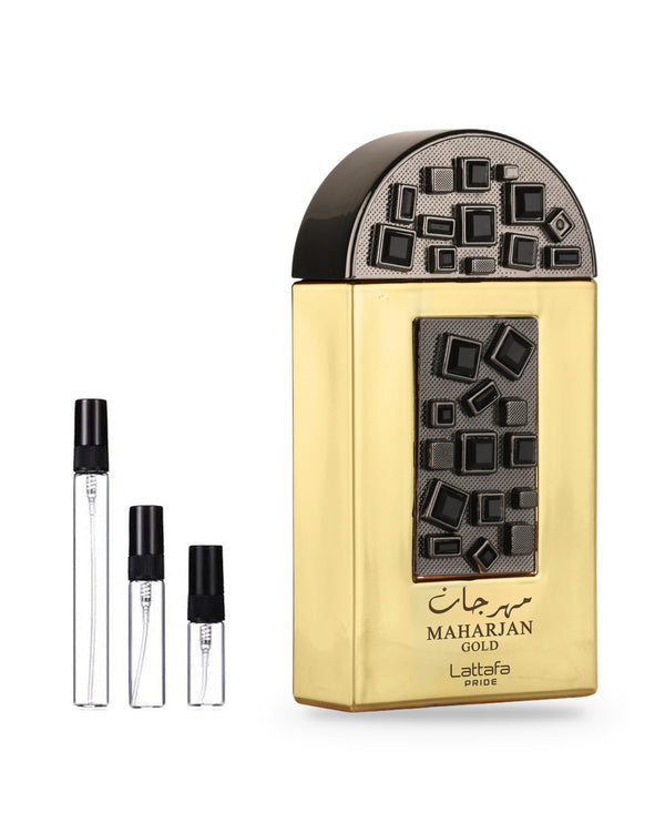 Lattafa Maharjan Gold sample – decant in a glass spray vial (2, 5 or 10 ml)