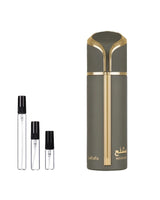 Lattafa Mishlah sample – decant in a glass spray vial (2, 5 or 10 ml)