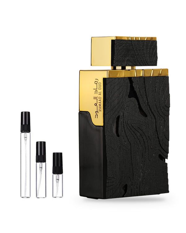Lattafa Ramaad Al Oud sample – decant in a glass spray vial (2, 5 or 10 ml)