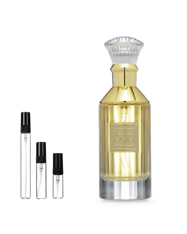 Lattafa Velvet Oud sample – decant in a glass spray vial (2, 5 or 10 ml)
