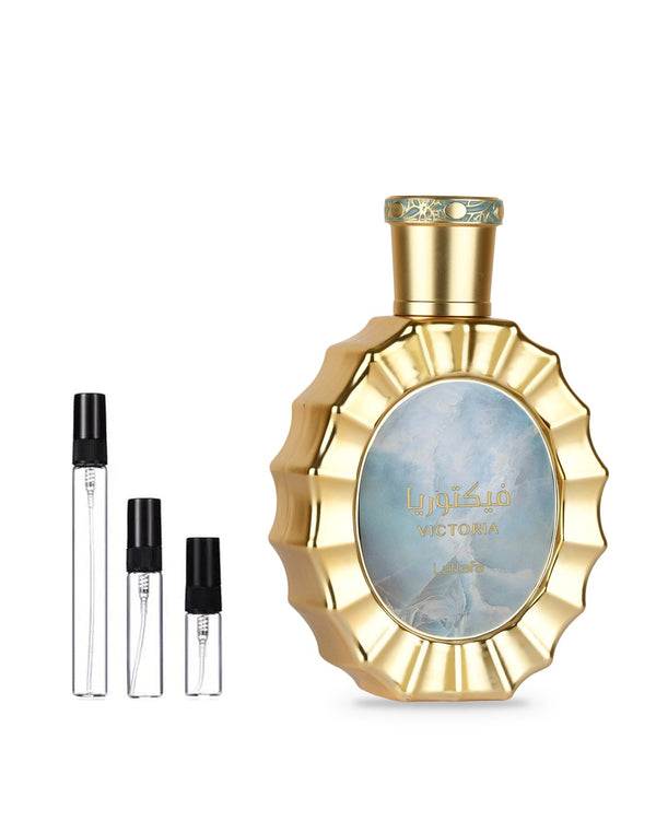 Lattafa Victoria sample – decant in a glass spray vial (2, 5 or 10 ml)