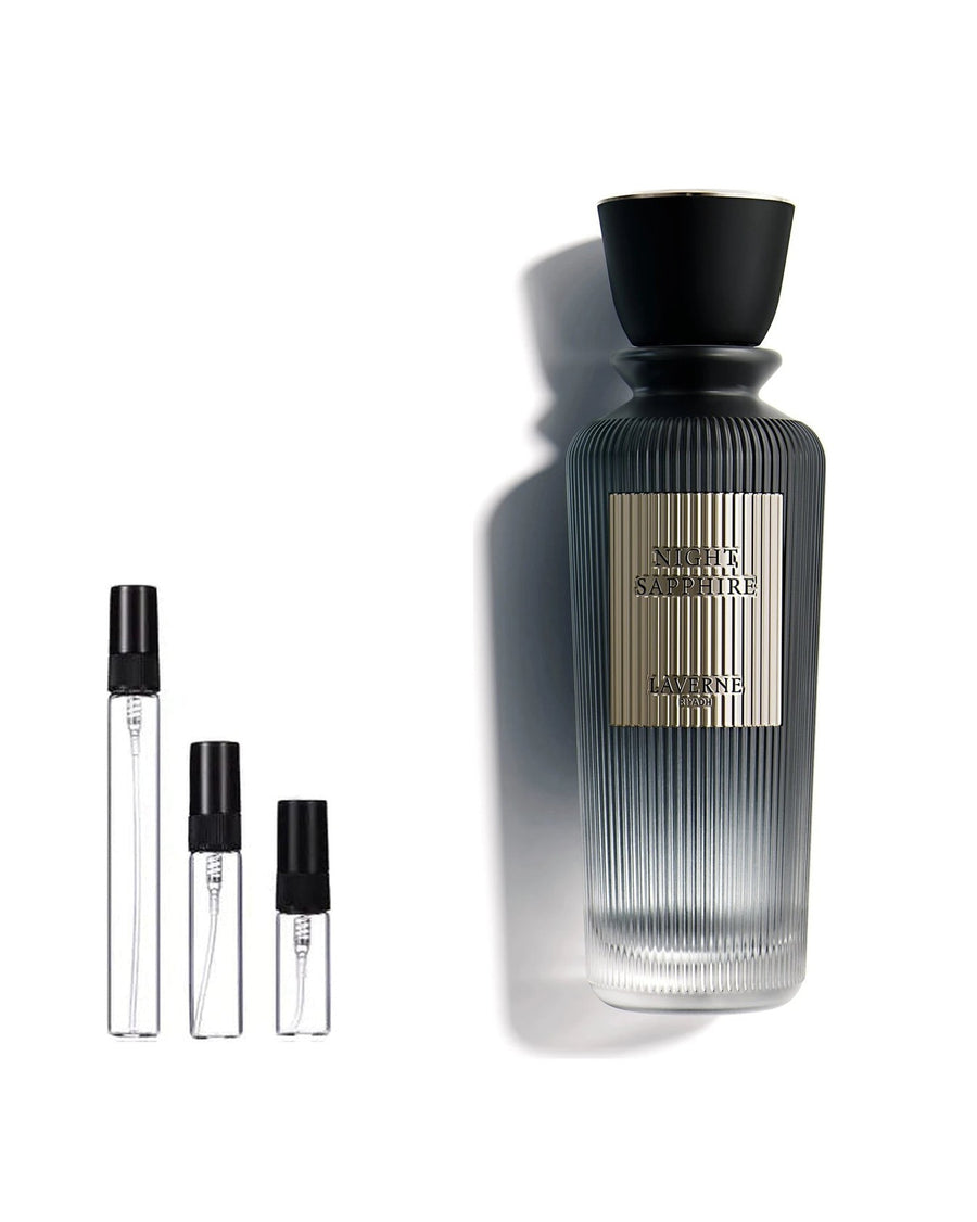 Laverne Night Sapphire sample – decant in a glass spray vial (2, 5 or 10 ml)
