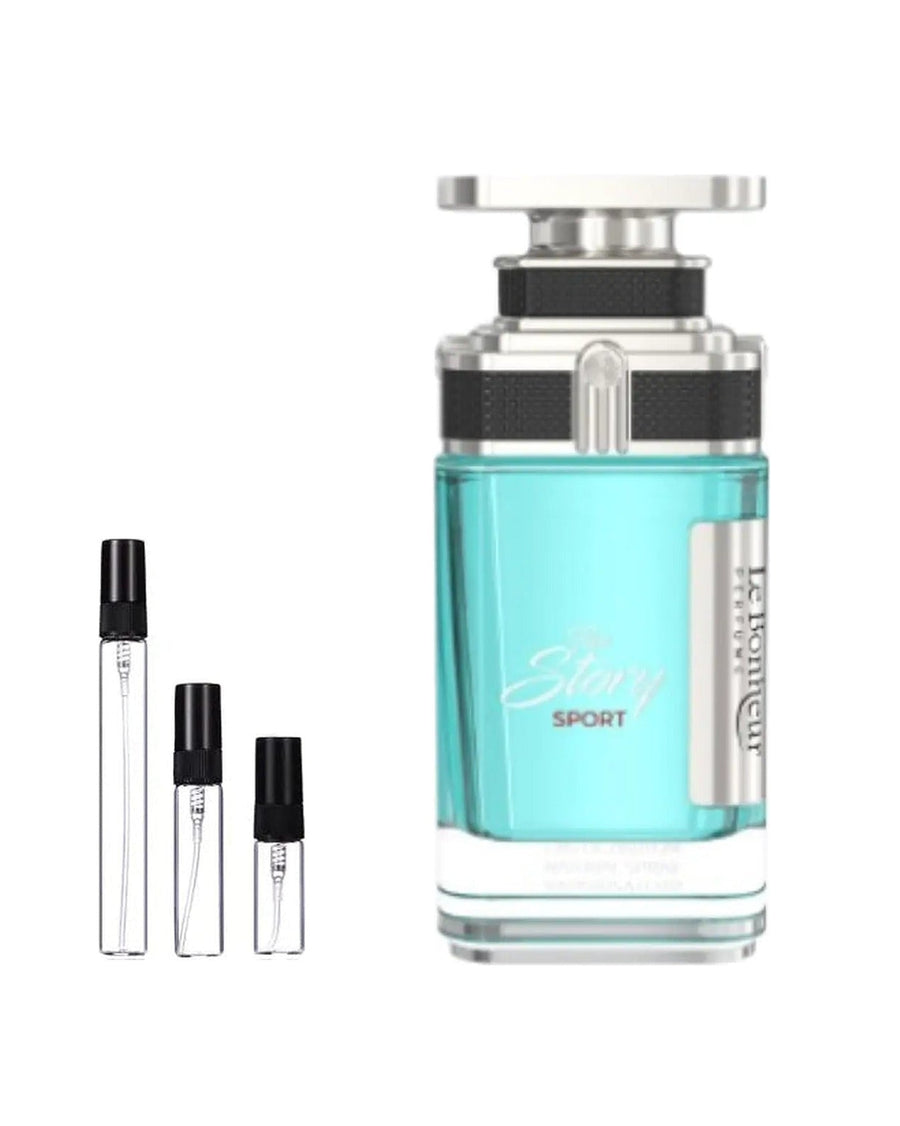 Le Bonheur The Story Sport sample – decant in a glass spray vial (2, 5 or 10 ml)
