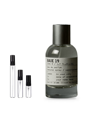 Le Labo Baie 19 sample – decant in a glass spray vial (2, 5 or 10 ml)