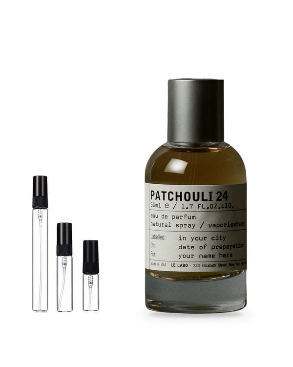 Le Labo Patchouli 24 sample – decant in a glass spray vial (2, 5 or 10 ml)