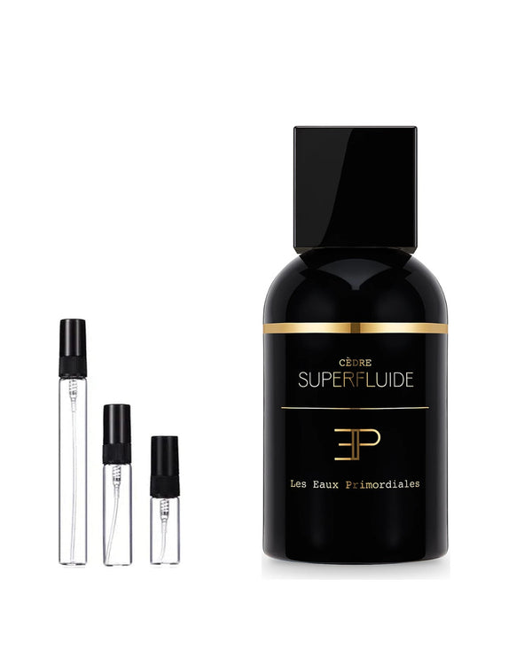 Les Eaux Primordiales Cèdre Superfluide Sample – 2, 5 or 10 ml decant in a glass spray vial