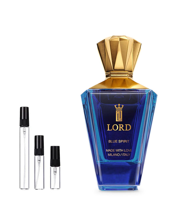Lord Milano Blue Spirit sample – decant in a glass spray vial (2, 5 or 10 ml)