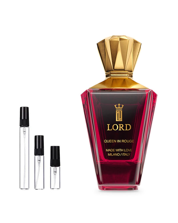 Lord Milano Queen in Rouge sample – decant in a glass spray vial (2, 5 or 10 ml)