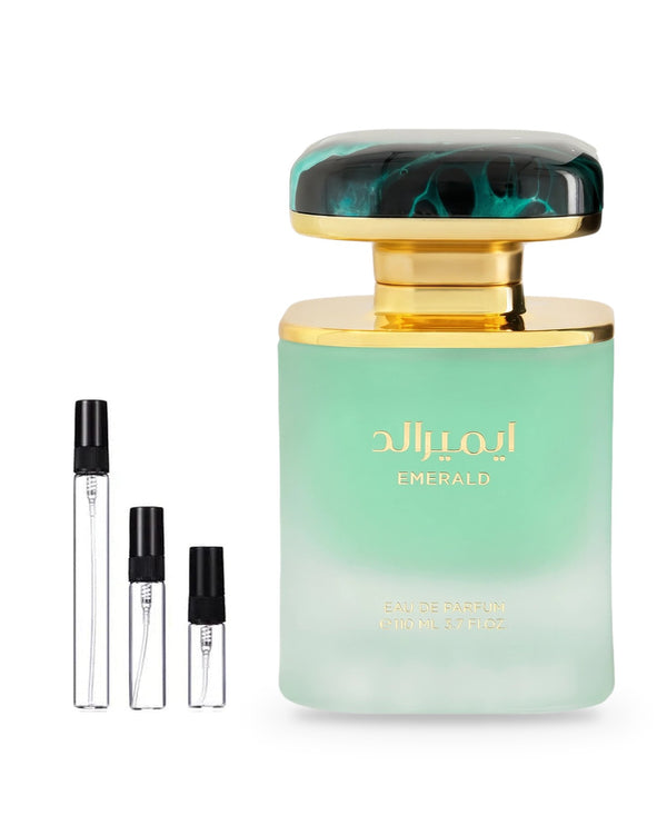 Maison Asrar Emerald sample – decant in a glass spray vial (2, 5 or 10 ml)