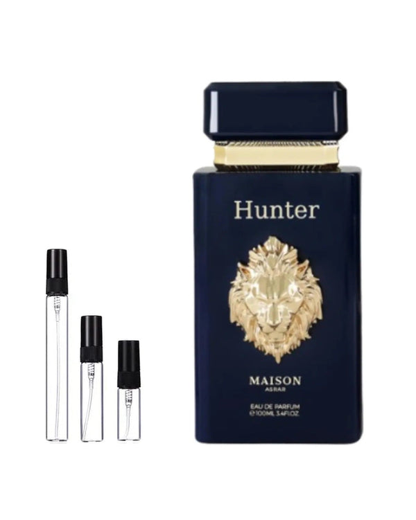 Maison Asrar Hunter sample – decant in a glass spray vial (2, 5 or 10 ml)