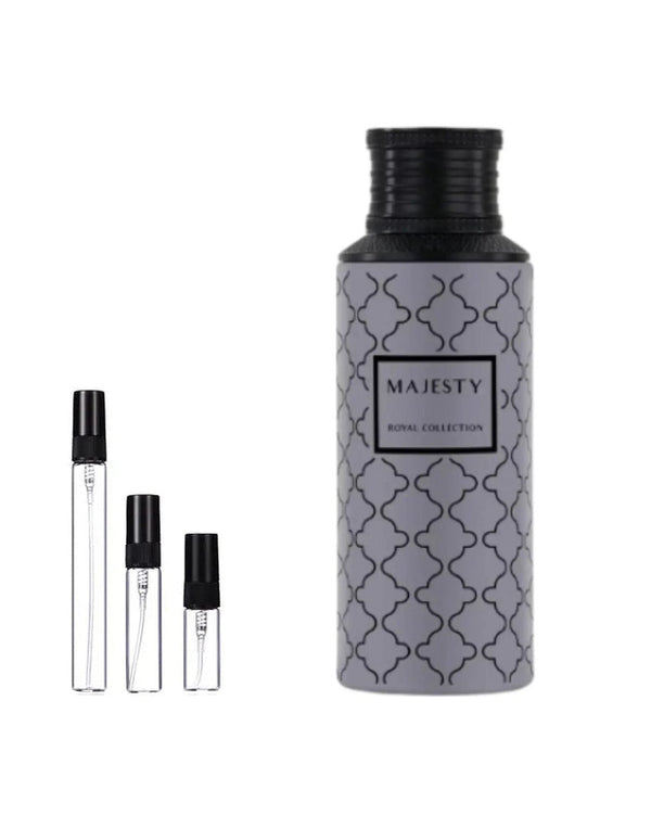 Maison Asrar Majesty sample – decant in a glass spray vial (2, 5 or 10 ml)