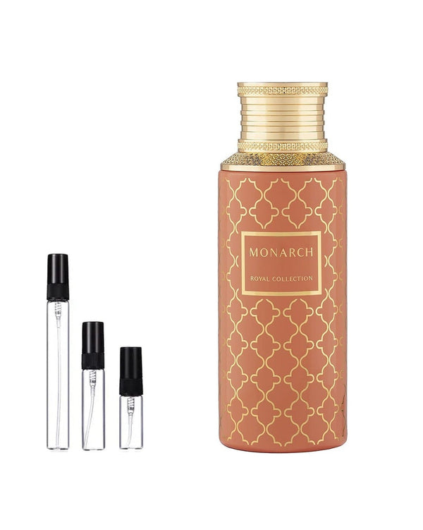 Maison Asrar Monarch sample – decant in a glass spray vial (2, 5 or 10 ml)