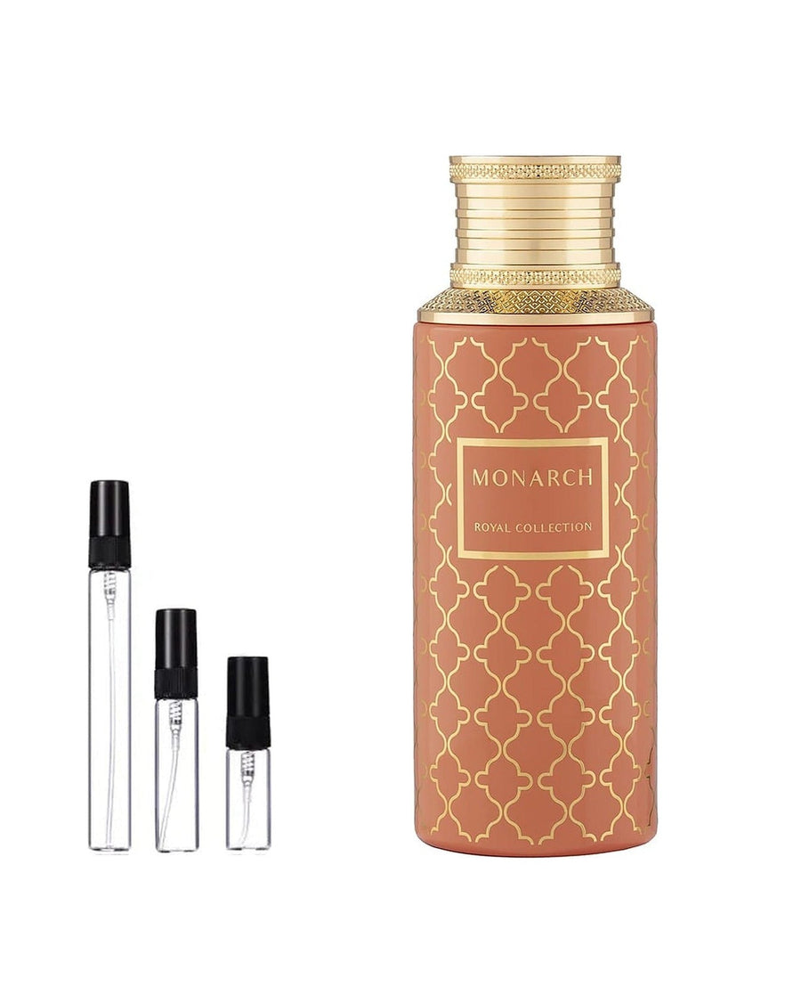 Maison Asrar Monarch sample – decant in a glass spray vial (2, 5 or 10 ml)