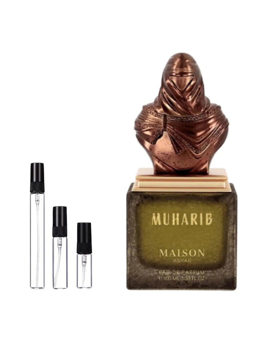 Maison Asrar Muharib sample – decant in a glass spray vial (2, 5 or 10 ml)