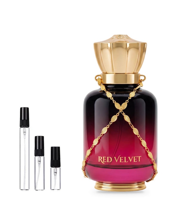 Maison Asrar Red Velvet sample – decant in a glass spray vial (2, 5 or 10 ml)
