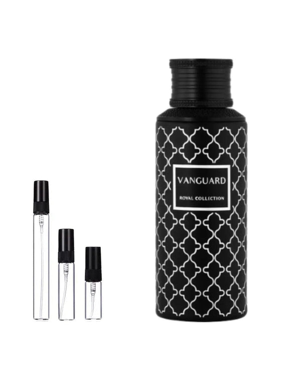 Maison Asrar Vanguard sample – decant in a glass spray vial (2, 5 or 10 ml)