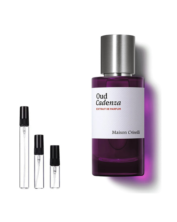 Maison Crivelli Oud Cadenza Extrait de Parfum Sample – 2, 5 or 10 ml decant in a glass spray vial