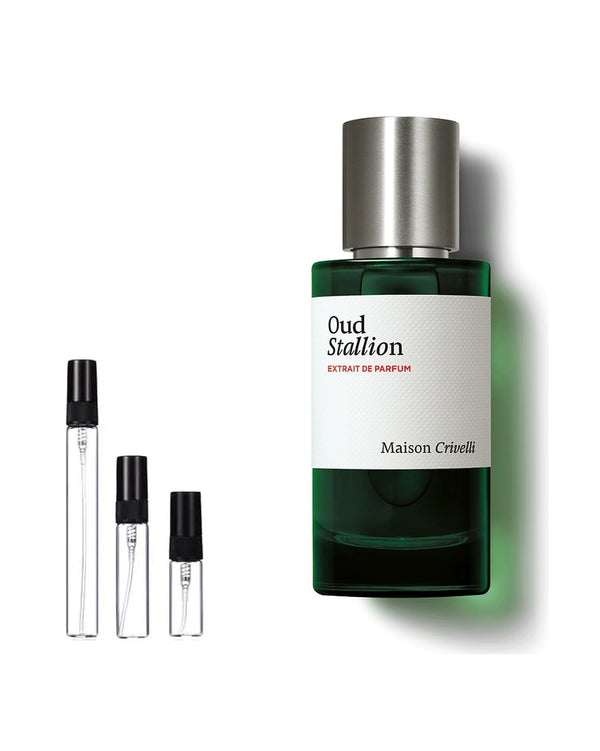 Maison Crivelli Oud Stallion Sample – 2, 5 or 10 ml decant in a glass spray vial