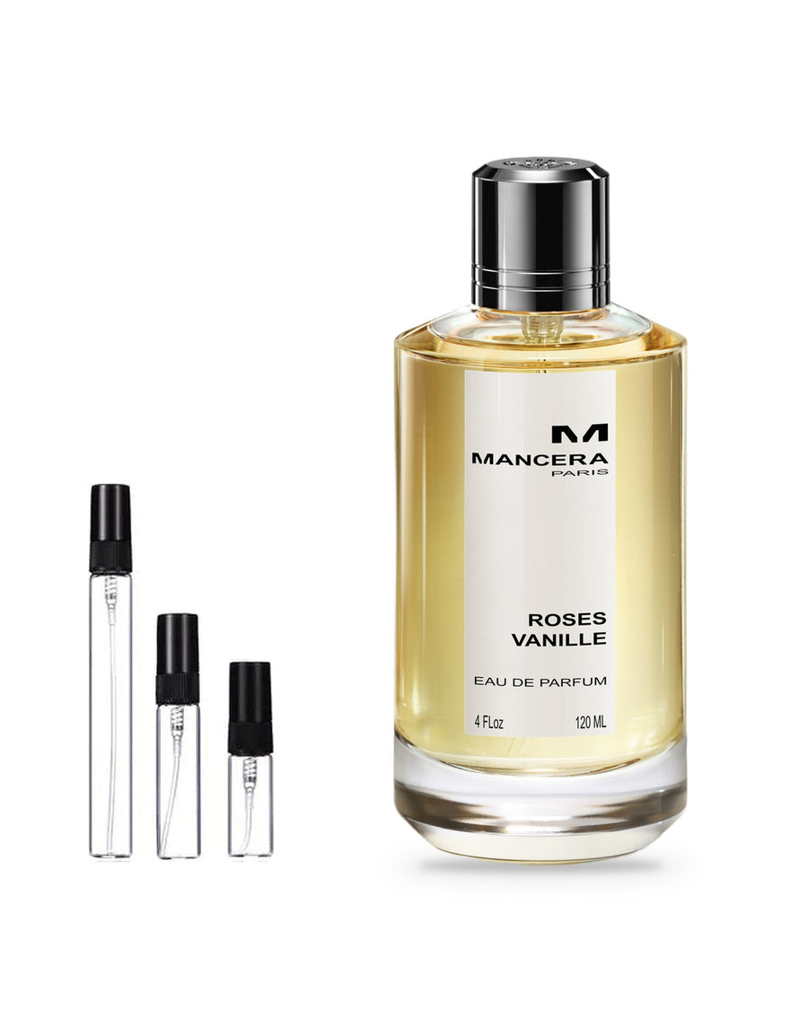 Mancera Roses Vanille sample – decant in a glass spray vial (2, 5 or 10 ml)