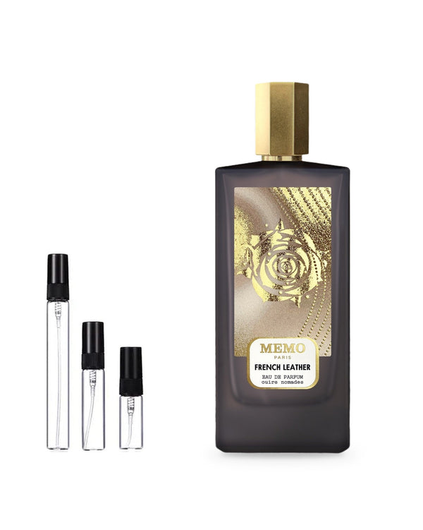 Memo French Leather sample – decant in a glass spray vial (2, 5 or 10 ml)