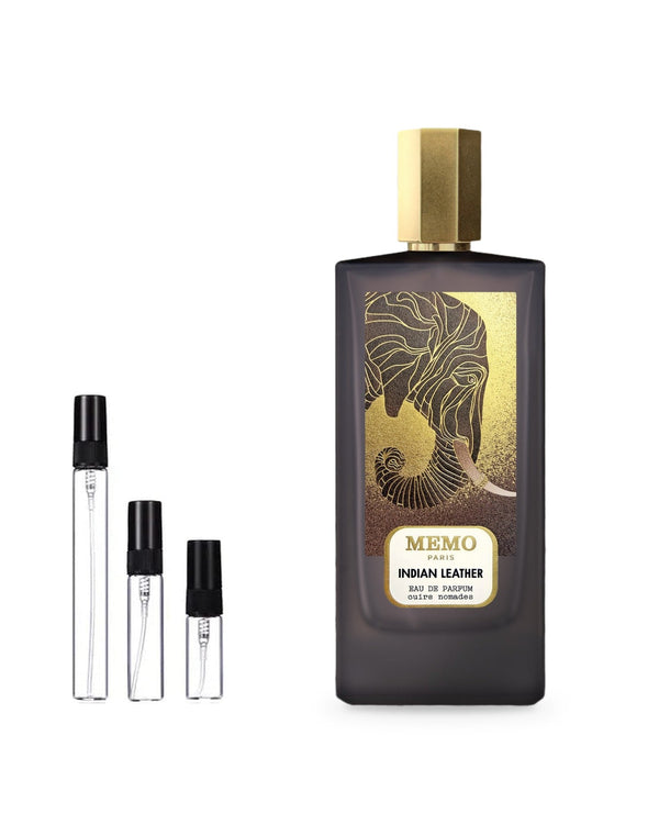 Memo Indian Leather sample – decant in a glass spray vial (2, 5 or 10 ml)