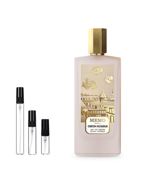 Memo Odéon Rosebud sample – decant in a glass spray vial (2, 5 or 10 ml)