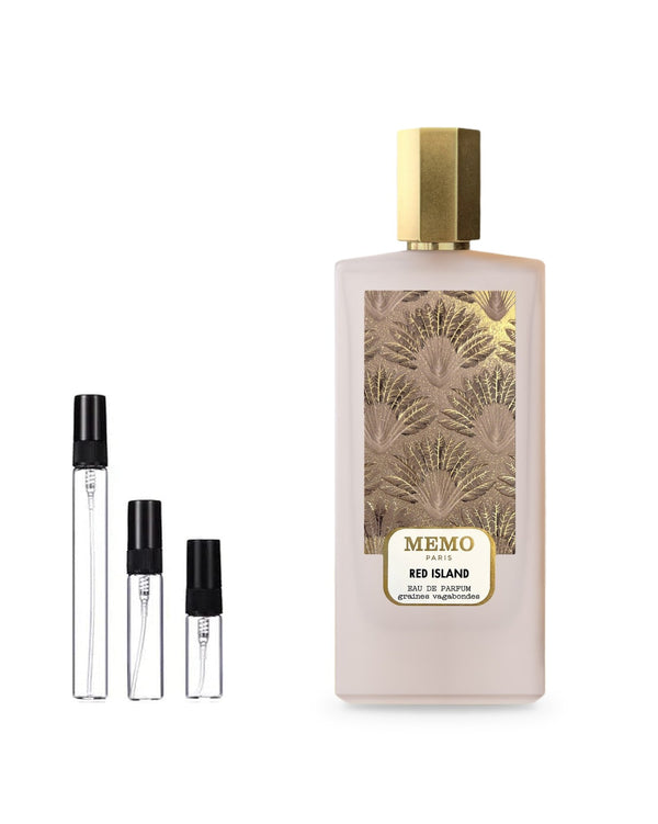 Memo Red Island sample – decant in a glass spray vial (2, 5 or 10 ml)