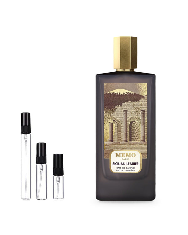 Memo Sicilian Leather sample – decant in a glass spray vial (2, 5 or 10 ml)
