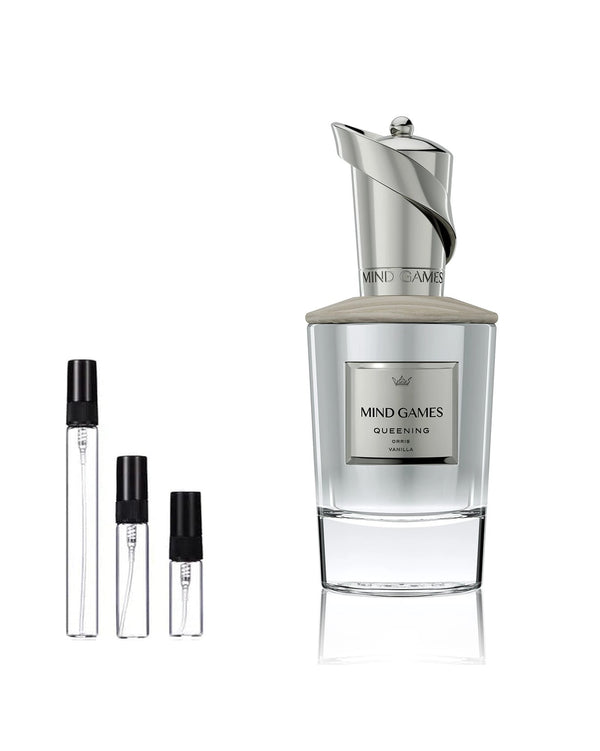 Mind Games Queening Extrait de Parfum Sample – 2, 5 or 10 ml decant in a glass spray vial