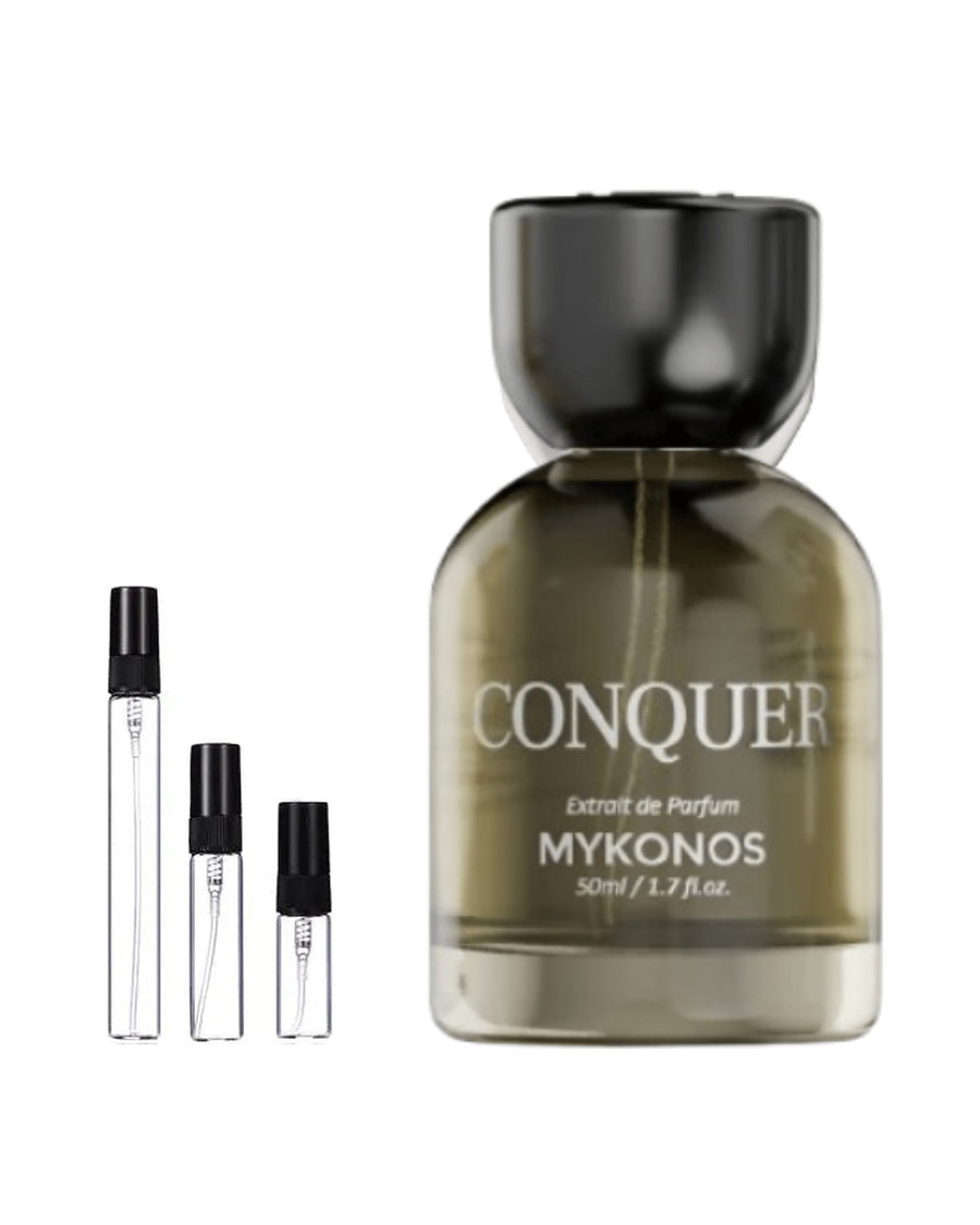 Mykonos Conquer sample – decant in a glass spray vial (2, 5 or 10 ml)