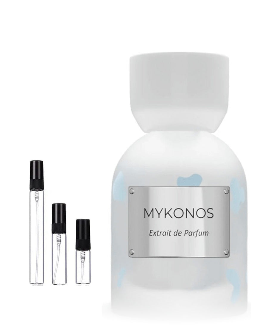 Mykonos Milk Drops sample – decant in a glass spray vial (2, 5 or 10 ml)
