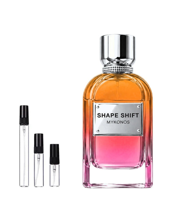 Mykonos Shape Shift Extrait de Parfum sample – decant in a glass spray vial (2, 5 or 10 ml)