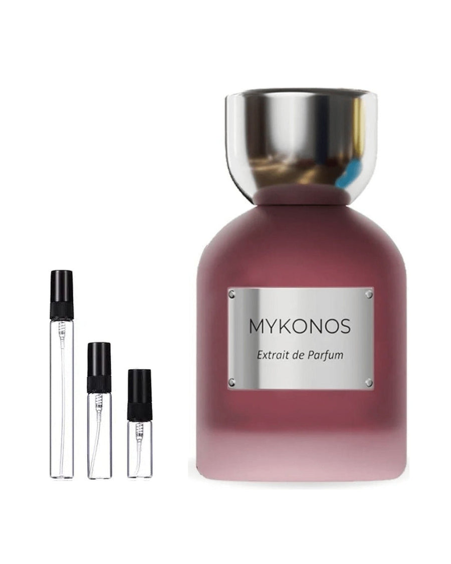 Mykonos Silent Whisper Extrait de Parfum sample – decant in a glass spray vial (2, 5 or 10 ml)